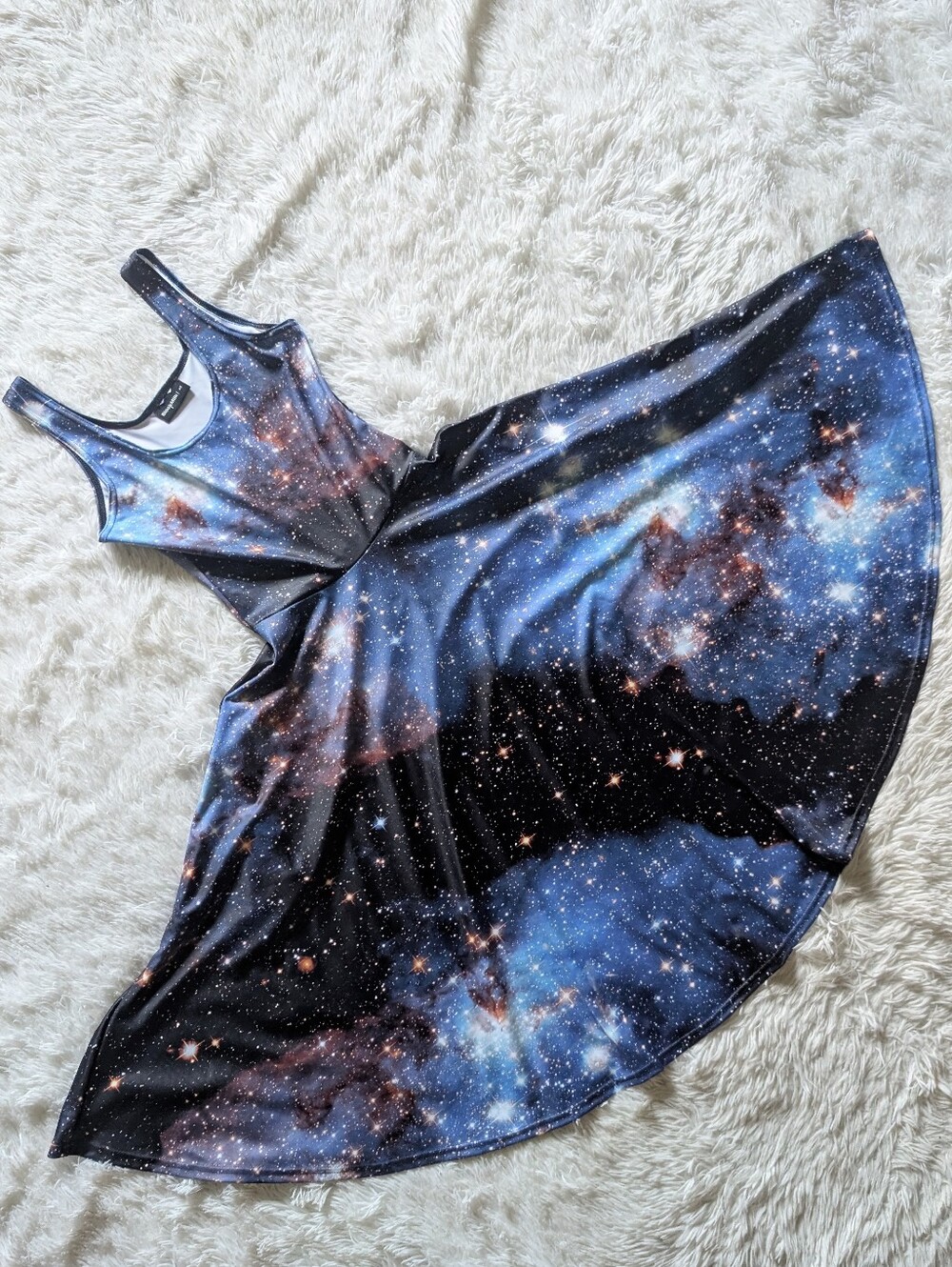 Blackmilk Actual NASA Photo Galaxy Blue Pocket Midi Dress XS - Picture 6 of 13